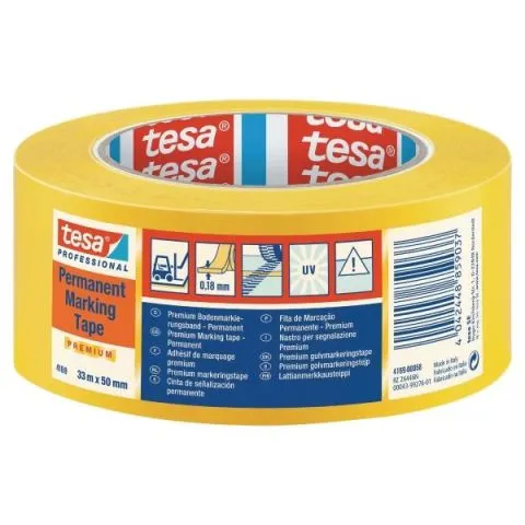 4169 Tesa Golvmarkeringstejp PVC, 33 m x 50 mm, gul Fynd
